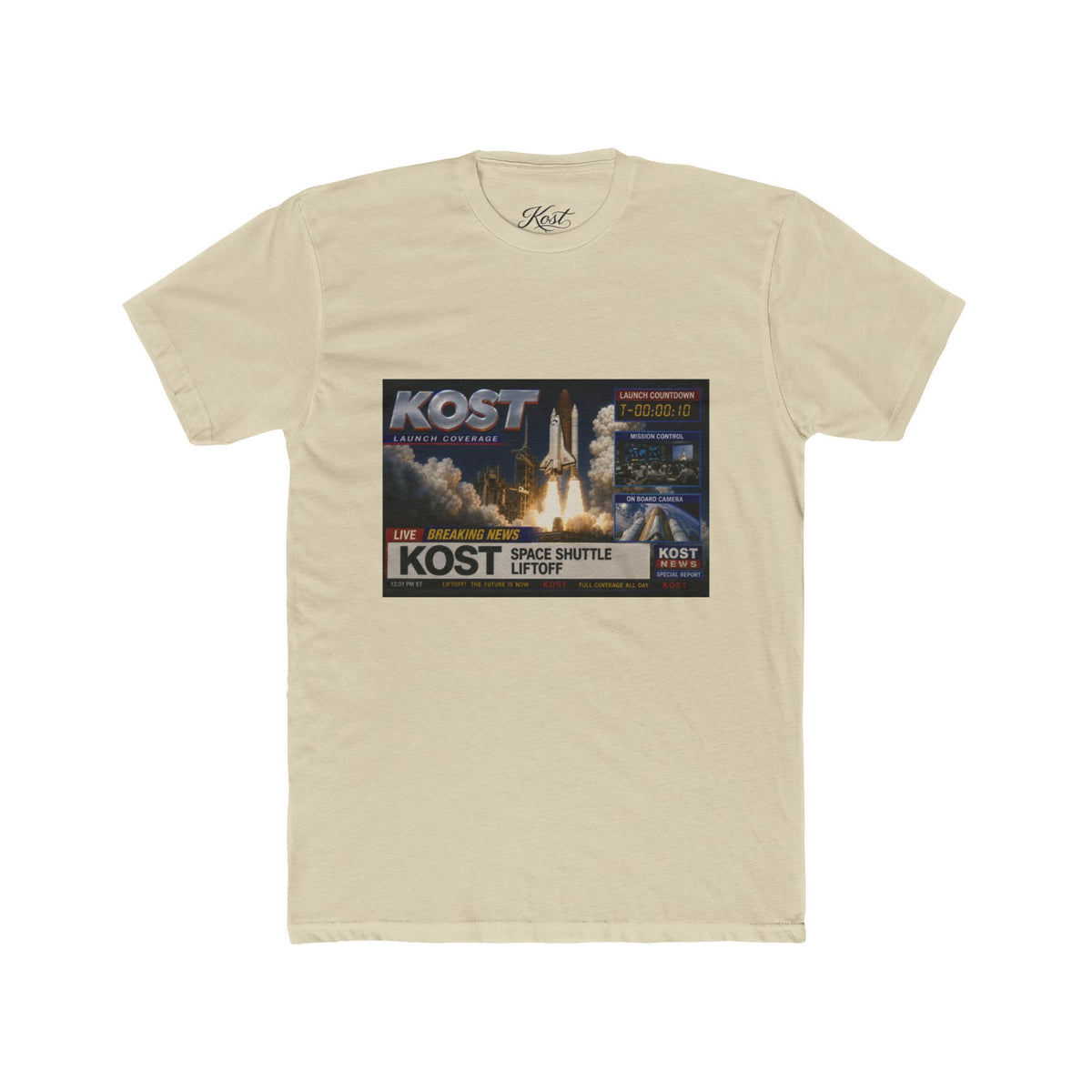 KOST Space Shuttle Launch Graphic Tee – Retro Rocket Sci‑Fi T-Shirt