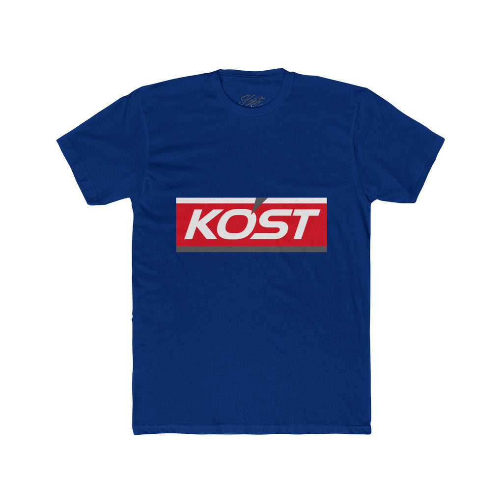 KOST Logo Tee — Retro Red Box Graphic Cotton T‑Shirt