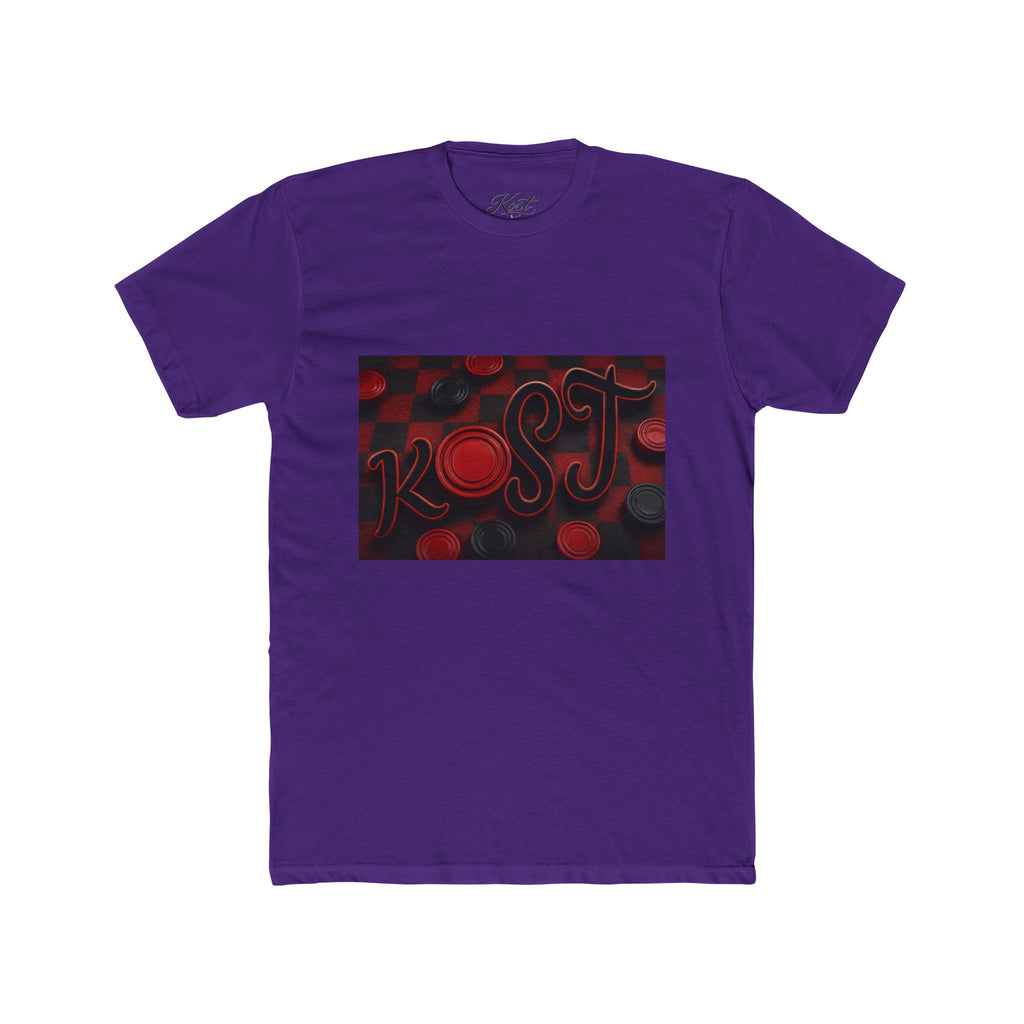 Abstract Red Bokeh Graphic Tee — 'Rogue' Script Design