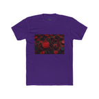 Abstract Red Bokeh Graphic Tee — 'Rogue' Script Design