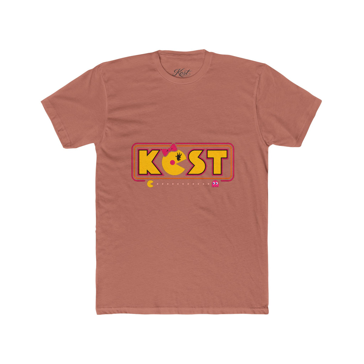 Retro Pac-Man Style "KOST" Graphic Tee — Vintage Arcade Gamer T-Shirt
