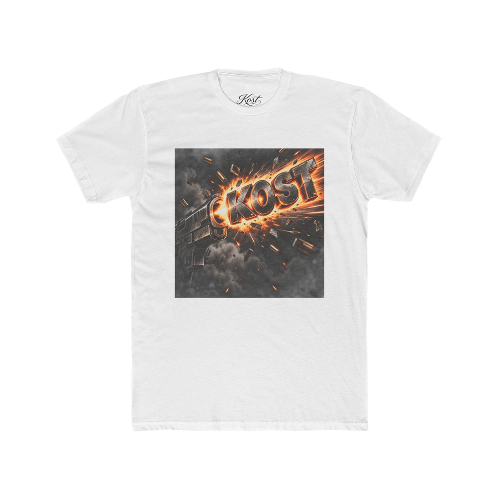 Meteor Fire Logo Tee — 'KOST' Explosive Graphic T-Shirt