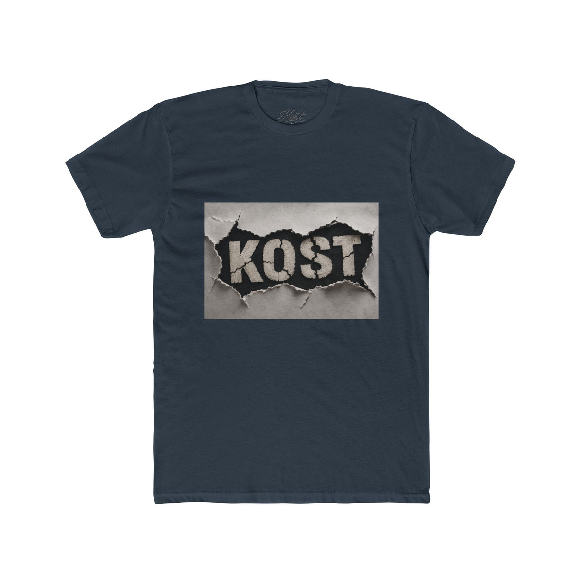 KOST Graphic T-Shirt – Distressed Black and White Streetwear Tee