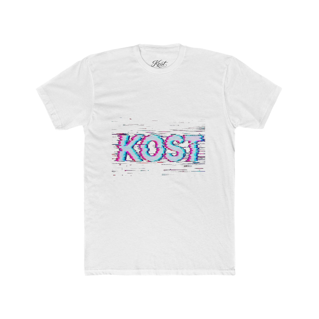 KOST Glitch Graphic Tee — Retro Vaporwave Logo T-Shirt
