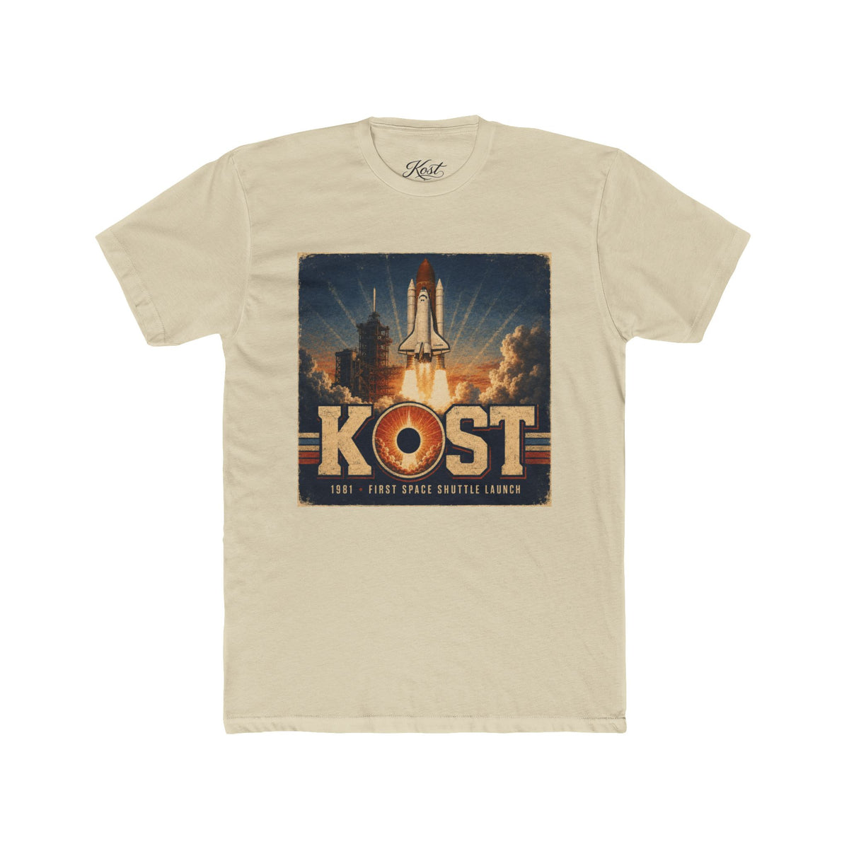 KOST Space Shuttle Retro Tee — Vintage Rocket Launch Graphic T-Shirt