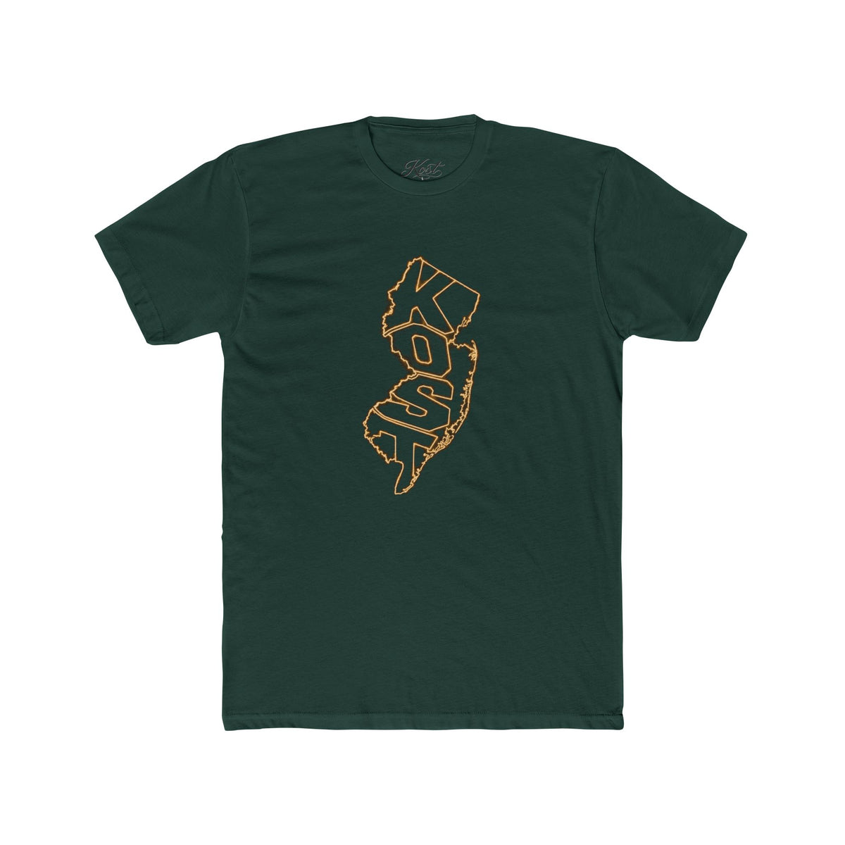 New Jersey 'KOSO' Map Tee — Vintage Gold State Graphic T-Shirt