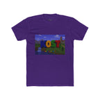 KOST Minecraft-Style Graphic Tee — Colorful Block Letter Landscape Shirt