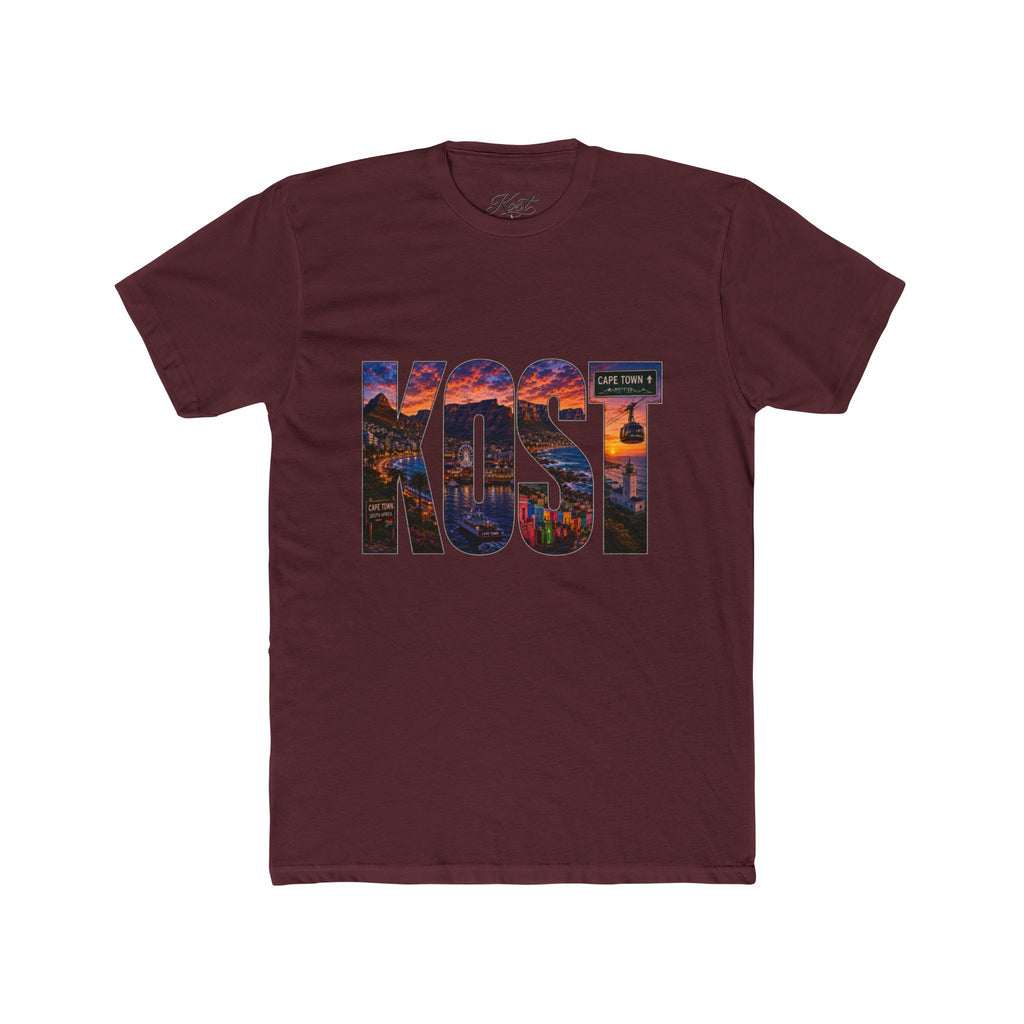 KOST Cityscape Tee — Sunset Photo Lettering Graphic T‑Shirt