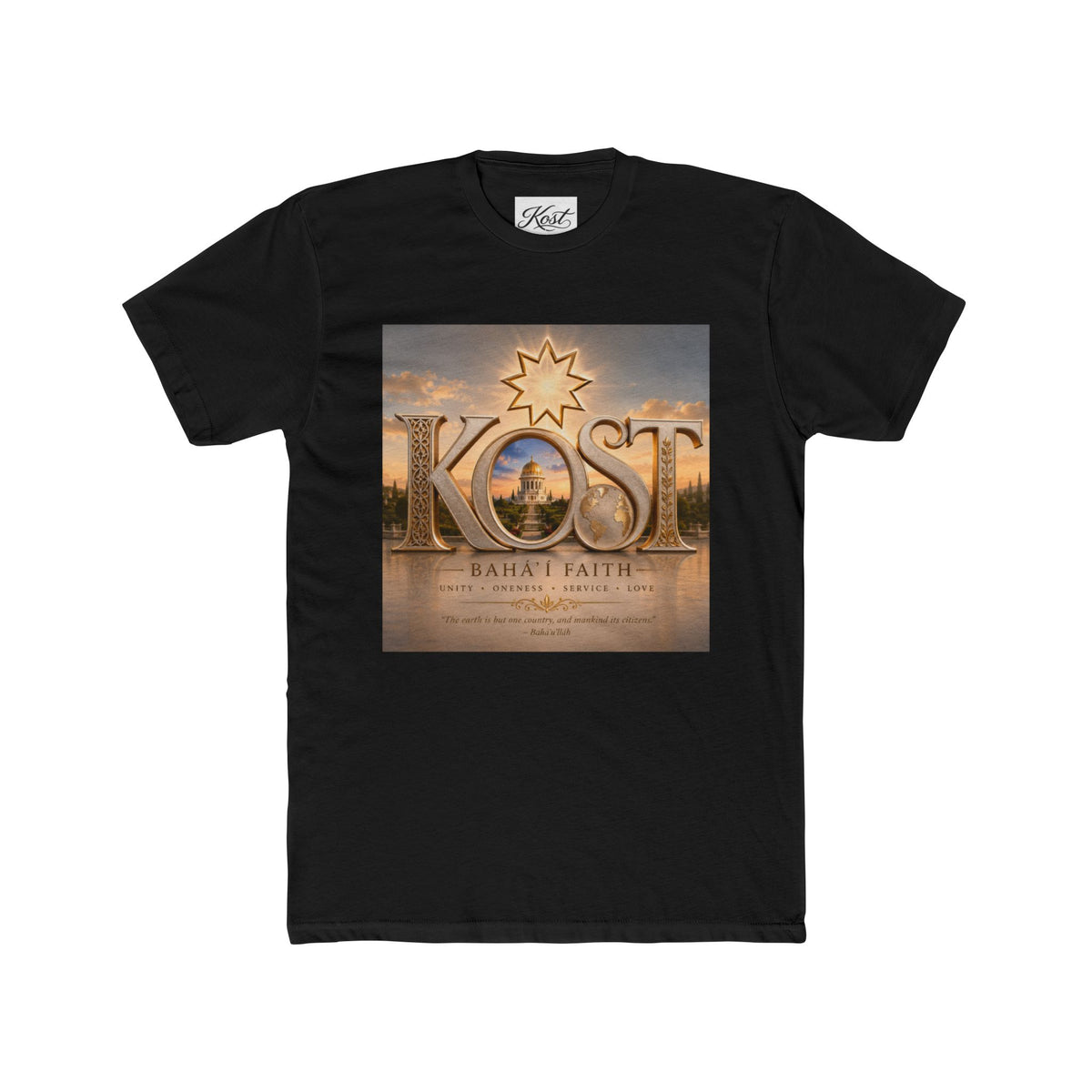 Bahá’í Faith K.O.S.T. Graphic Tee – Spiritual Sunrise Logo T-Shirt