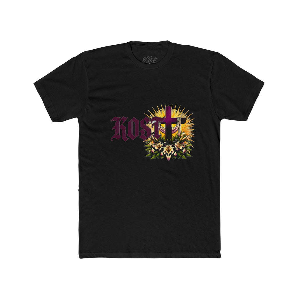 KOSTU Floral Cross Graphic T-Shirt