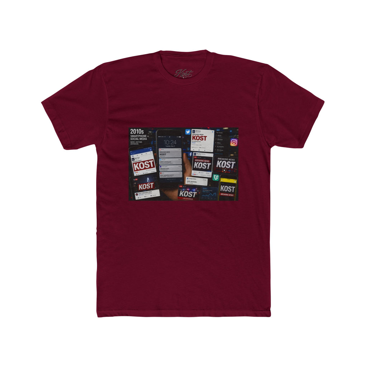 KOST Sticker Collage Tee — Vintage Radio Station Graphic T-Shirt