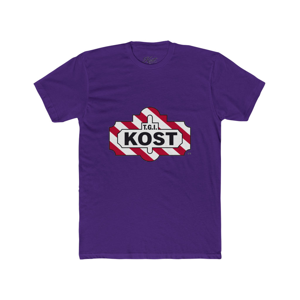 KOST Logo Tee — Retro Candy-Stripe Graphic T-Shirt
