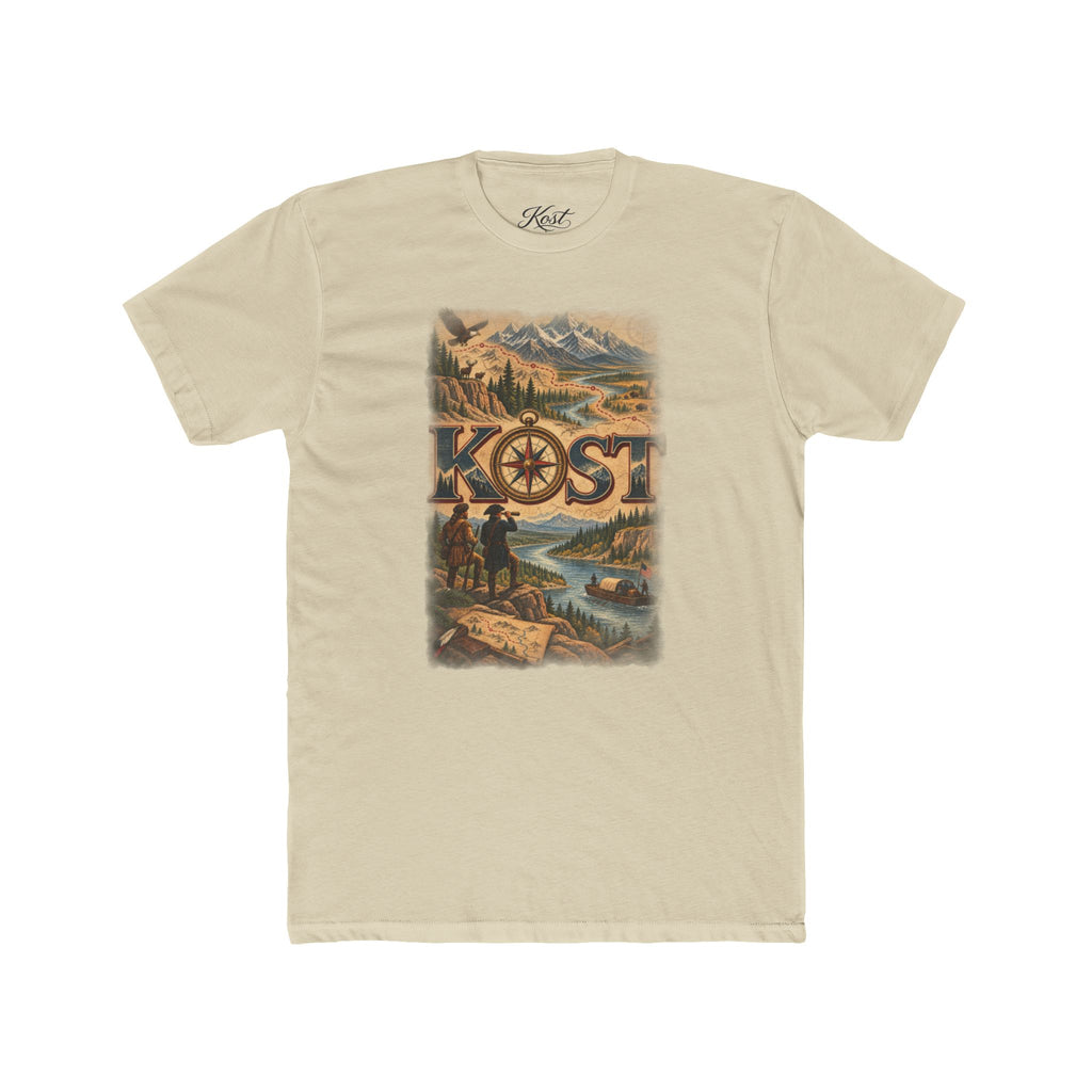 Kost Adventure Tee — Vintage Mountain River Travel Graphic T-Shirt