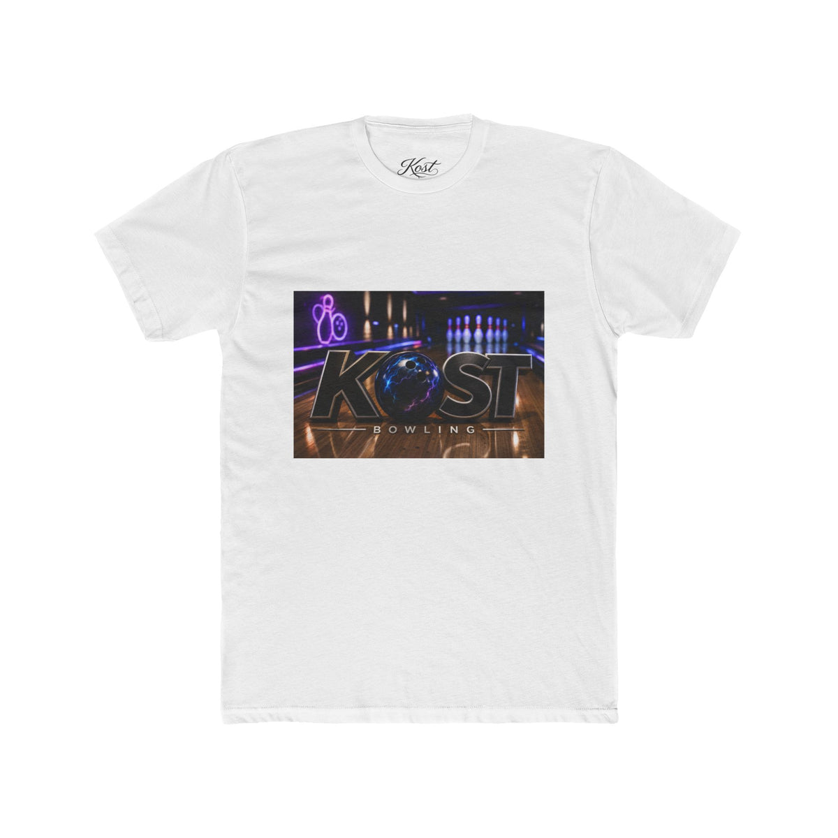 KØST Bowling Alley Photo Tee — Retro Neon Bowling Shirt