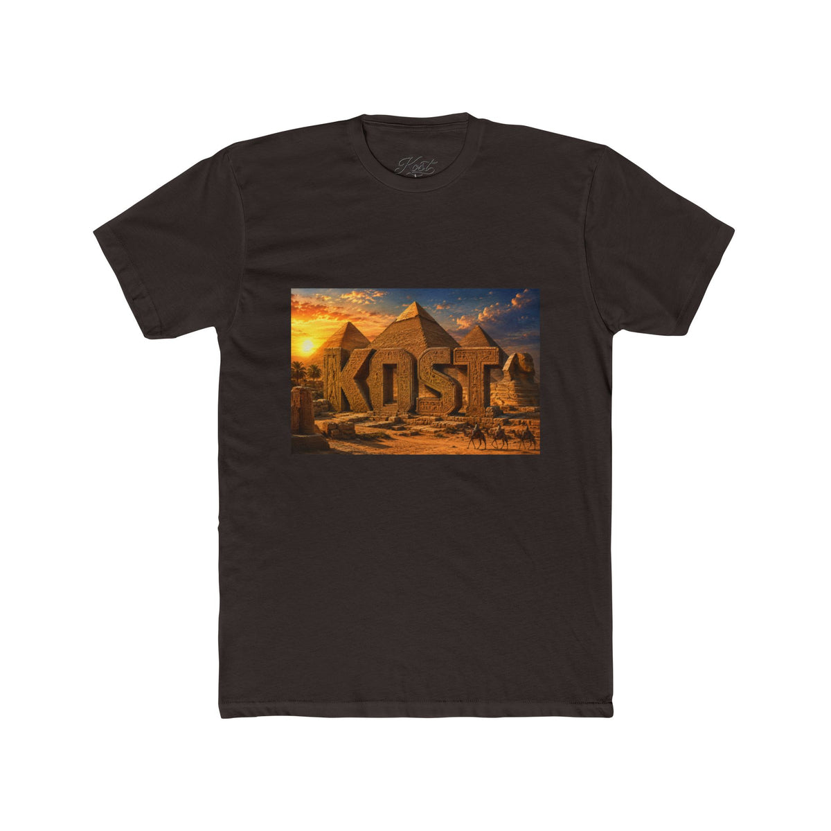 Pyramids Sunset Tee — 'KOST' Desert Graphic T-Shirt