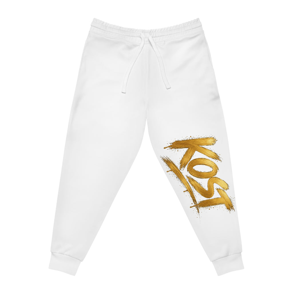 Joggers — Gold Graffiti 'Lost' Athletic Sweatpants