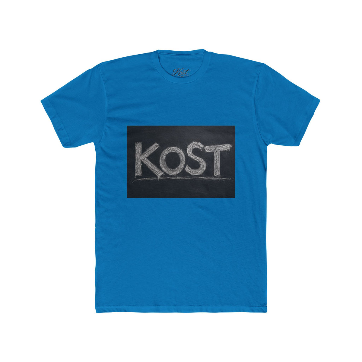 KOST Chalkboard Logo Tee — Vintage Chalk Graphic Cotton T‑Shirt
