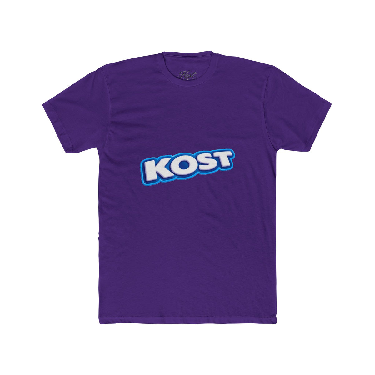 KOST Logo Tee — Retro Blue Gradient Graphic T-Shirt