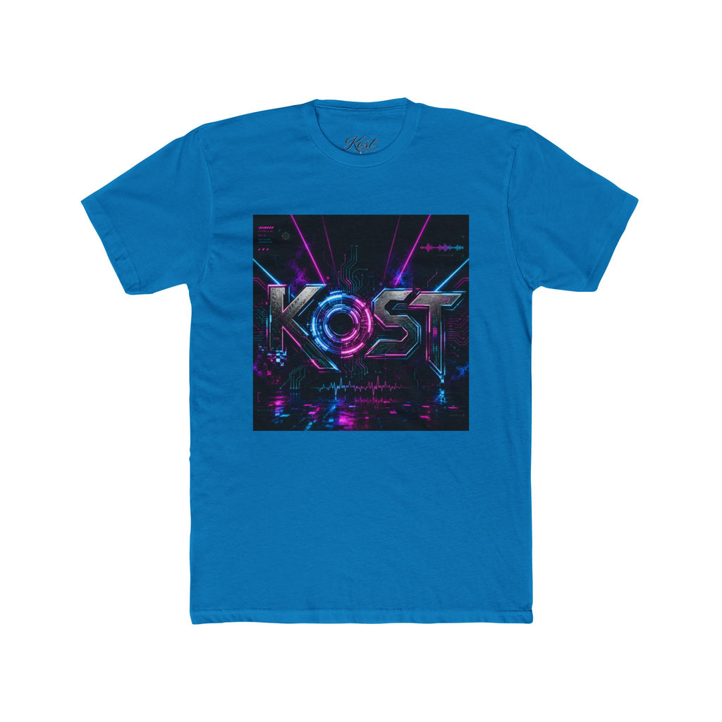 KOSY Neon Geometric Graphic T-Shirt