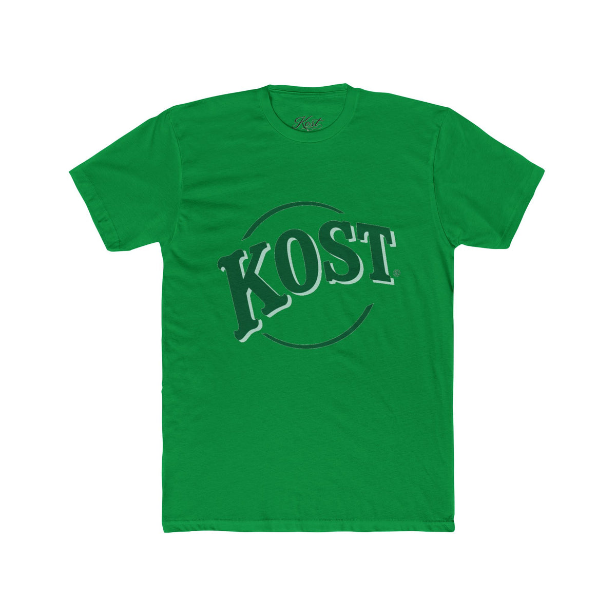 KOST Vintage Logo Tee — Green Retro Circle Graphic T-Shirt