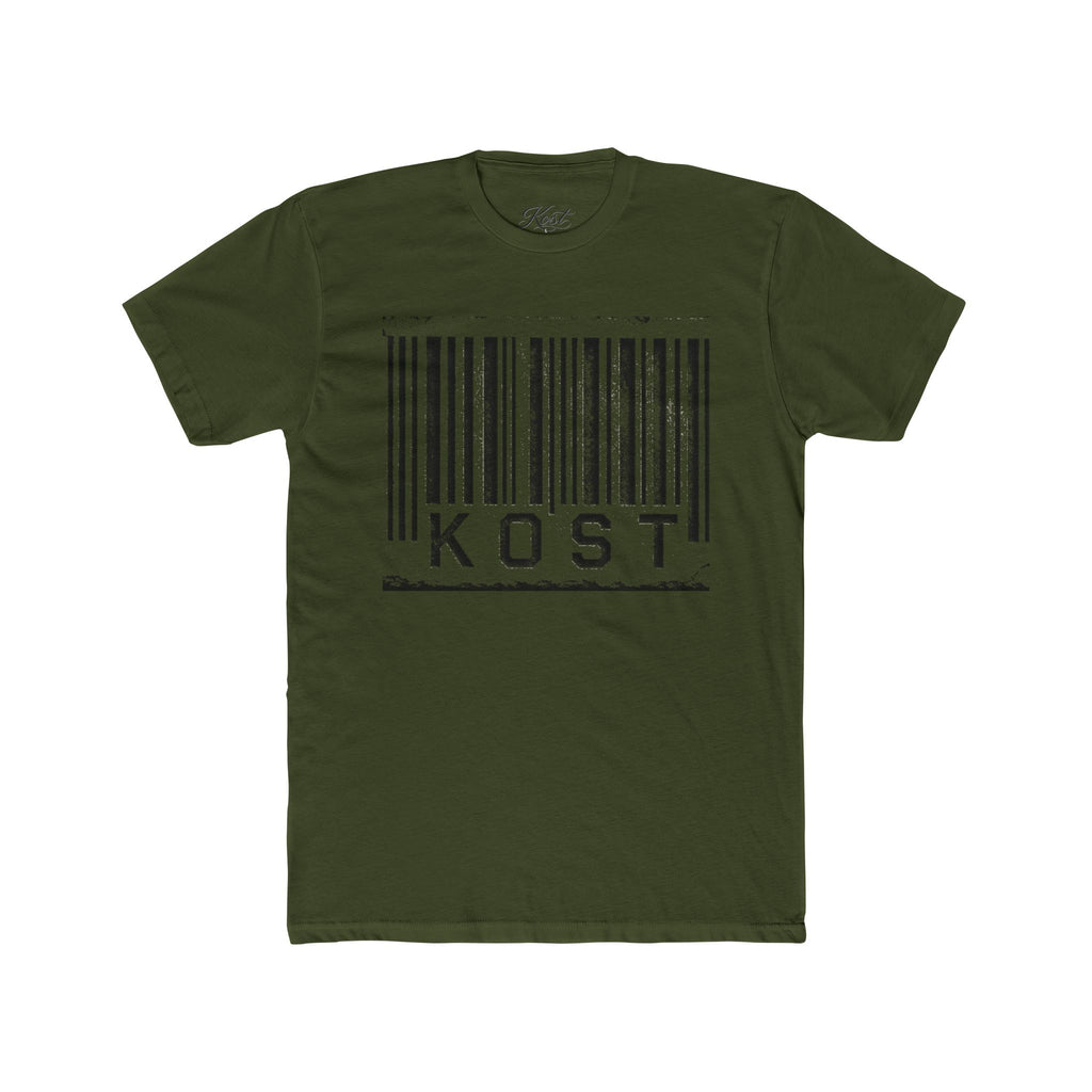 KOST Barcode Graphic Tee — Distressed Industrial Streetwear T‑Shirt