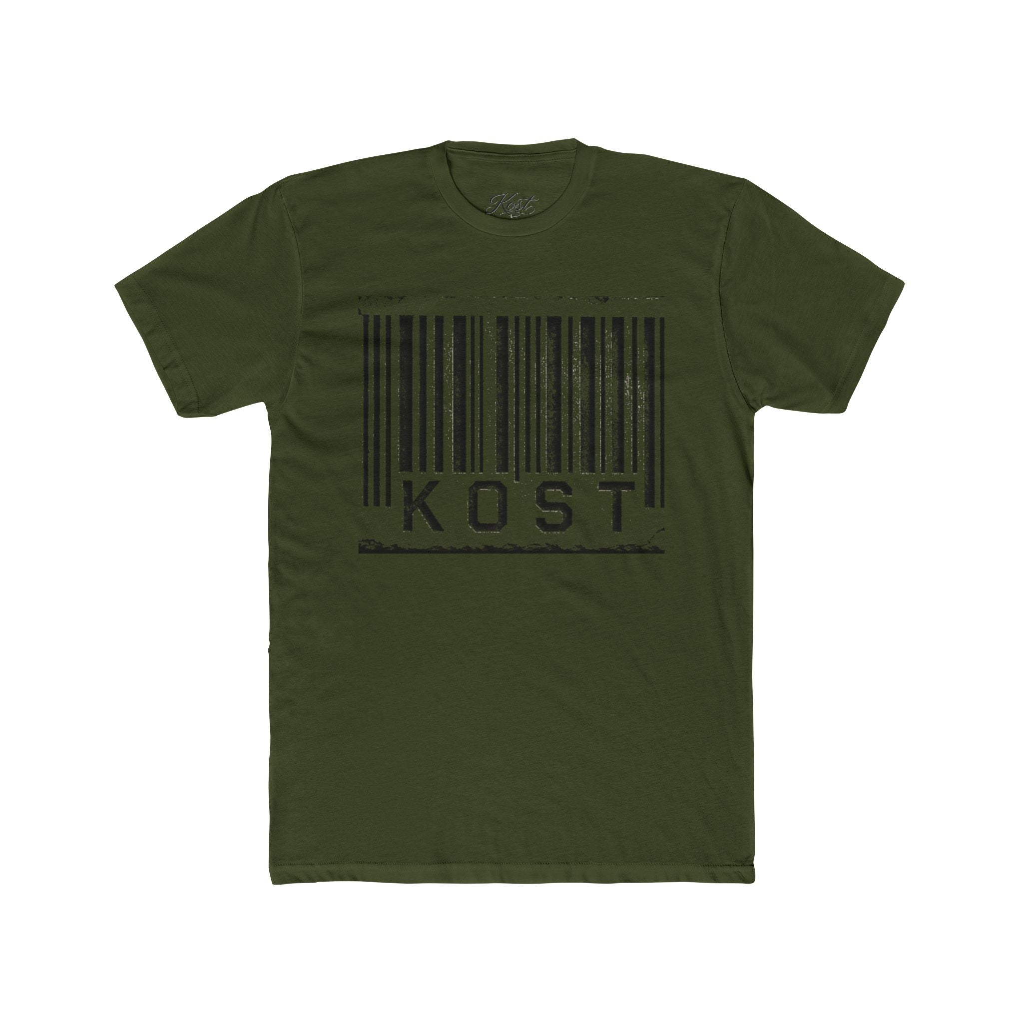 KOST Barcode Graphic Tee — Distressed Industrial Streetwear T‑Shirt