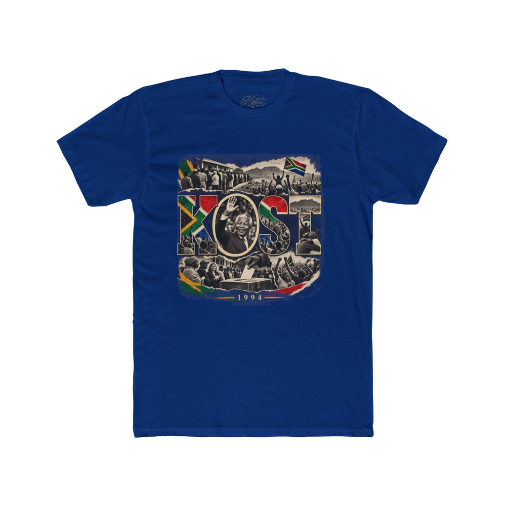 Vintage South Africa Collage Tee – Nelson Mandela & Heritage Flag Graphic
