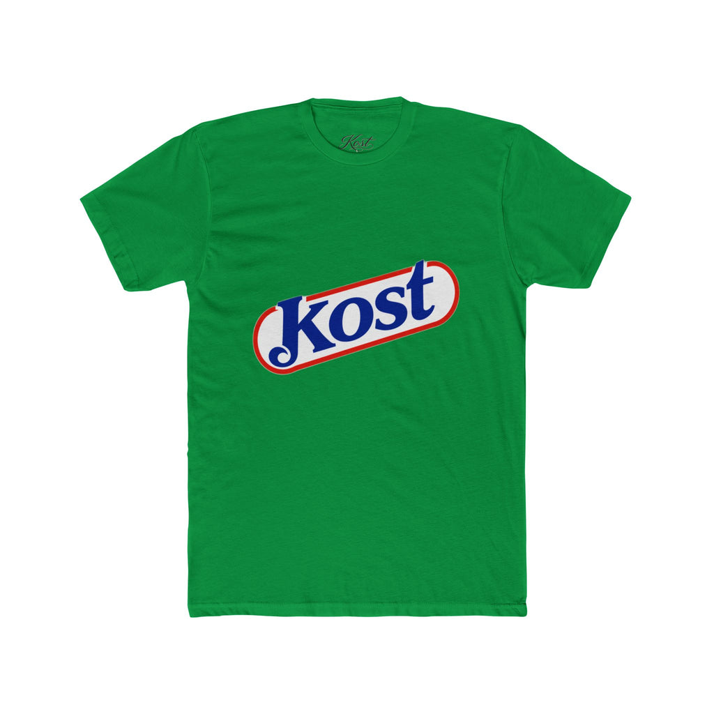 Kost Logo Tee — Retro Red & Blue Script T‑Shirt