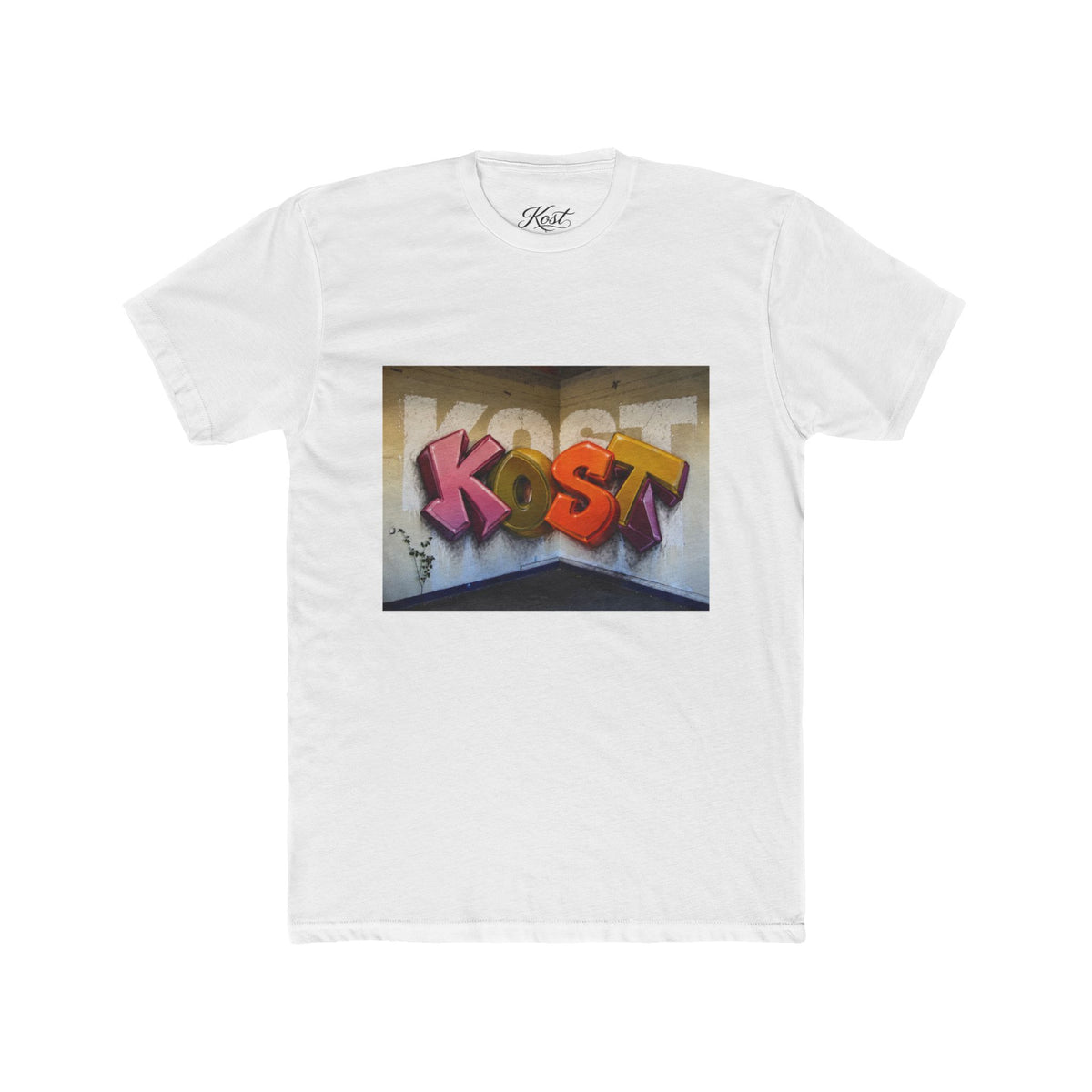 Graffiti "KOST" Street Art T‑Shirt — Bold Urban Lettering Tee