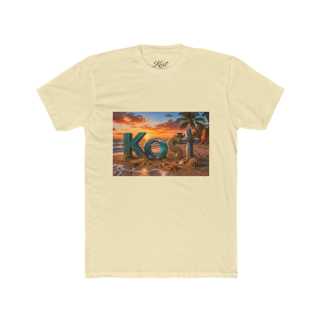 T-Shirt — 'Kost' Tropical Beach Sunset Graphic Tee