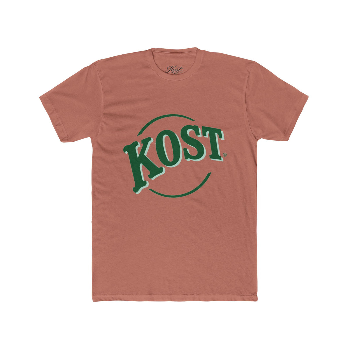 KOST Vintage Logo Tee — Green Retro Circle Graphic T-Shirt