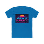 Retro Sunset "ROST" Graphic Tee — 80s Vaporwave Palm Beach T-Shirt