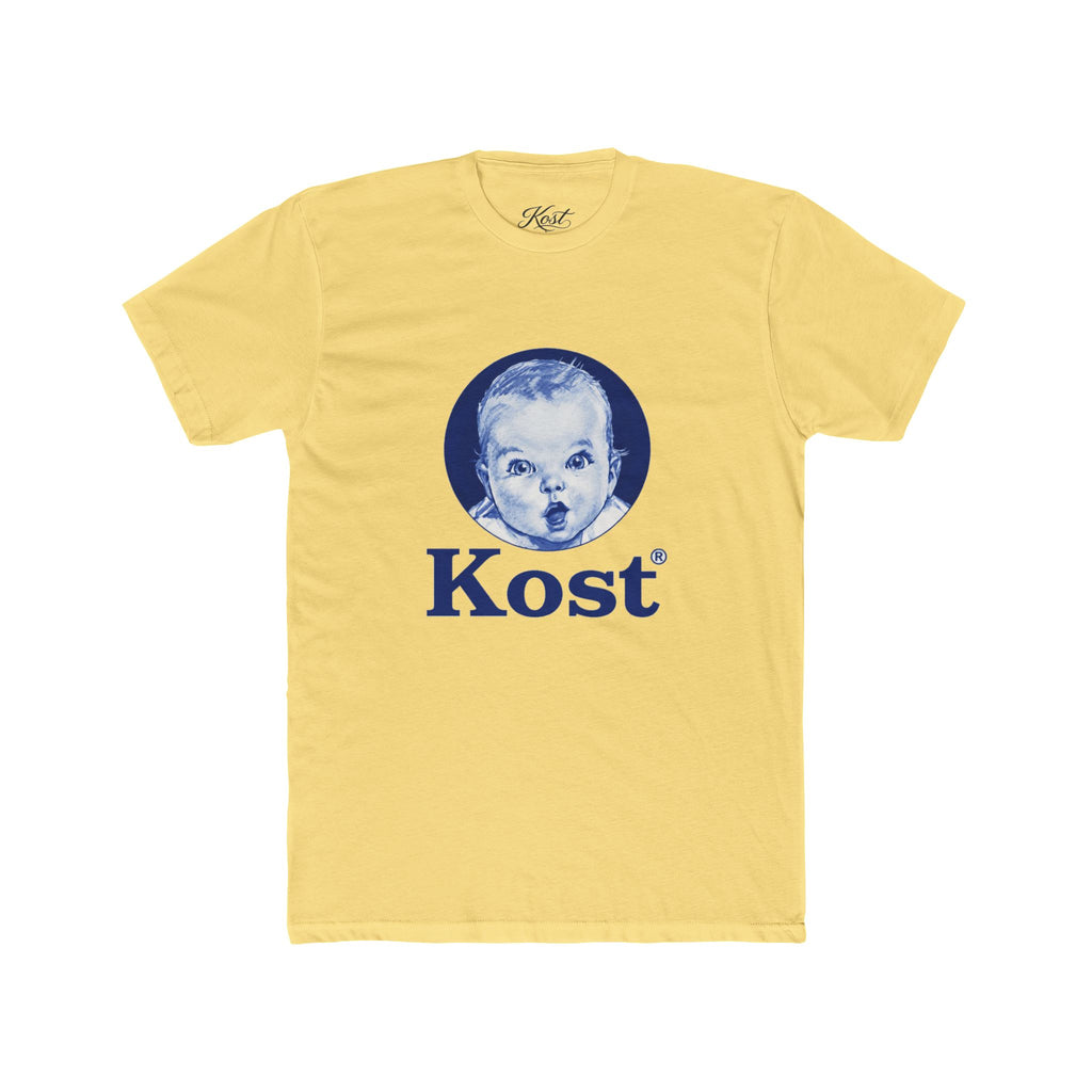 Retro Baby Face Tee — "Kost" Vintage Logo Cotton T-Shirt