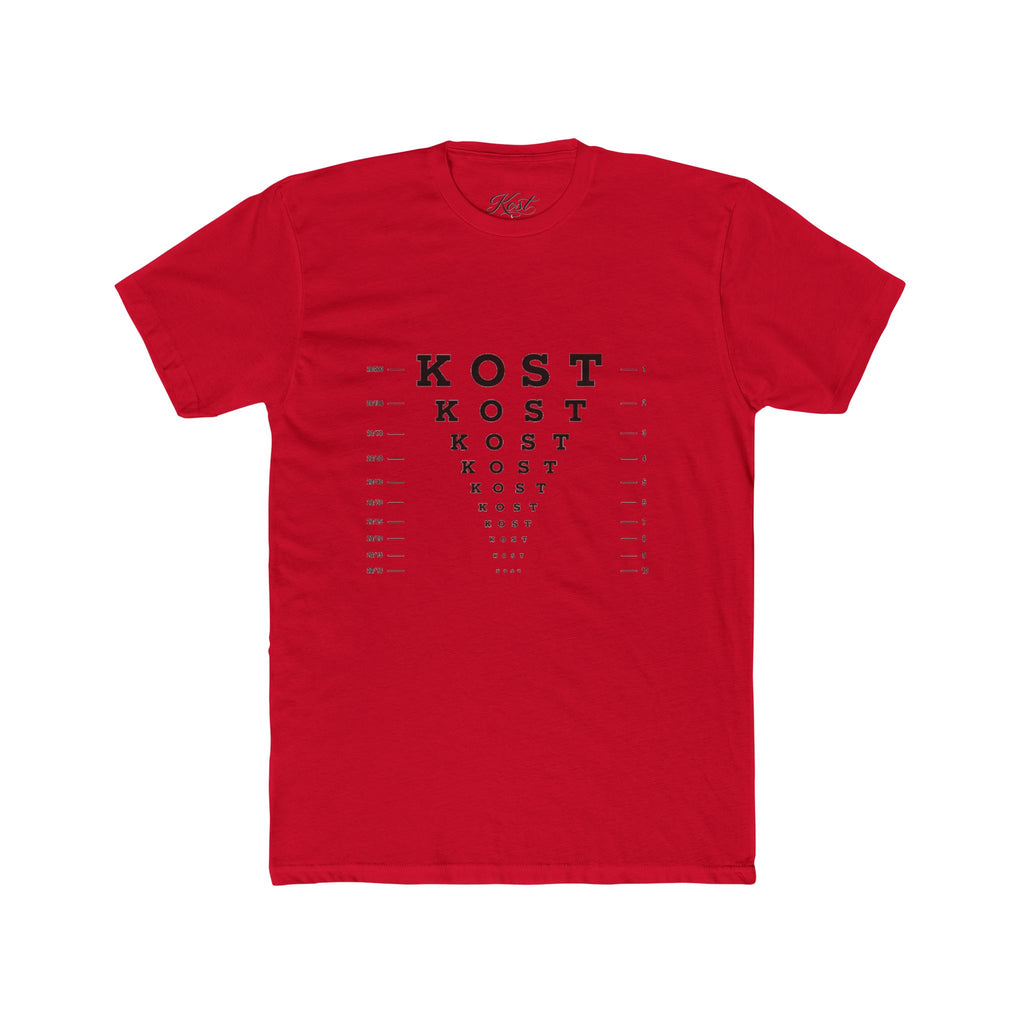 Eye Chart 'KOST' Graphic Tee — Vintage Optometrist Style Crewneck