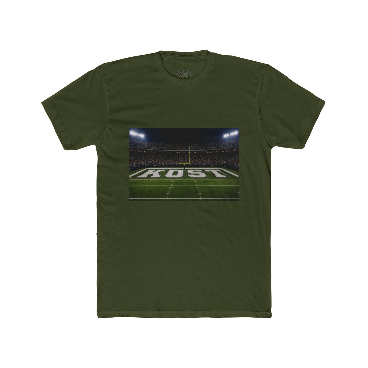Football Stadium Field Photo Tee — 'KOST' Endzone Graphic