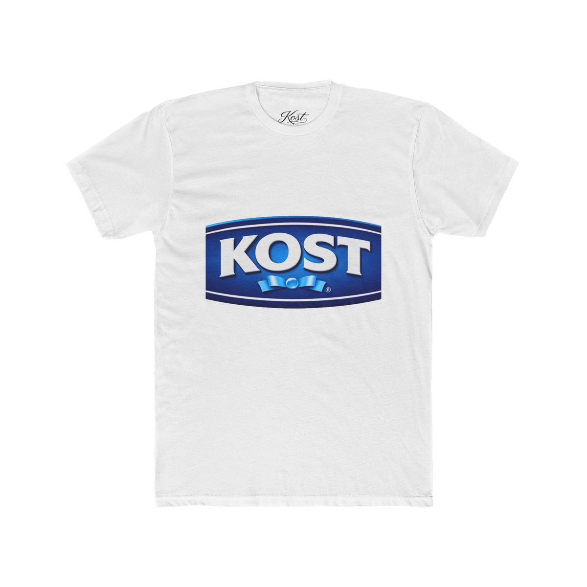KOST Logo Crewneck T‑Shirt — Vintage Blue Brand Graphic Tee