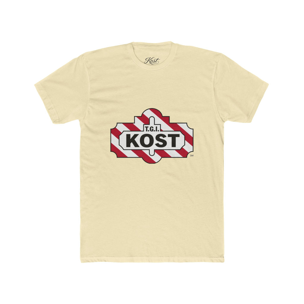 KOST Logo Tee — Retro Candy-Stripe Graphic T-Shirt