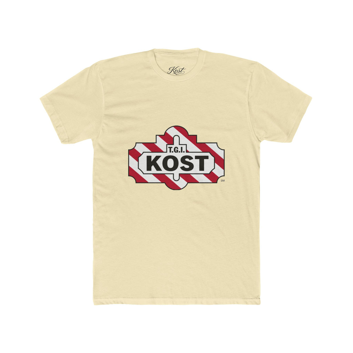KOST Logo Tee — Retro Candy-Stripe Graphic T-Shirt