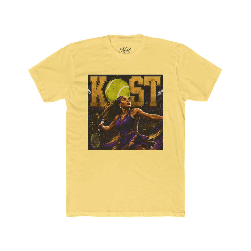 KOST Tennis Player Graphic Tee — Vintage Athlete Art Shirt