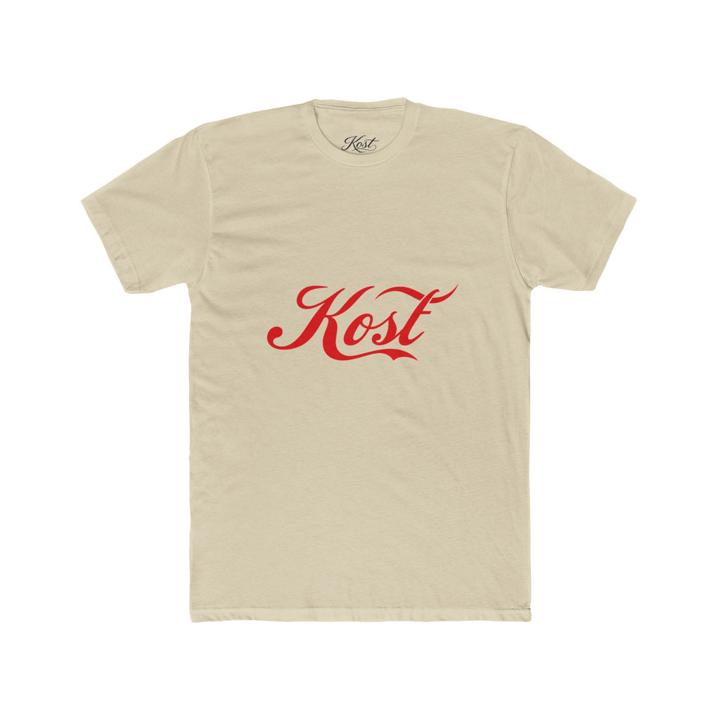 Kost Script Tee — Vintage Red Logo Cotton T-Shirt