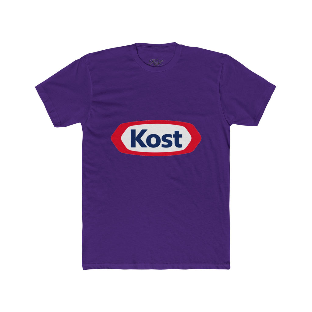 Kost Logo T-Shirt — Retro Red & Blue Graphic Crew Tee