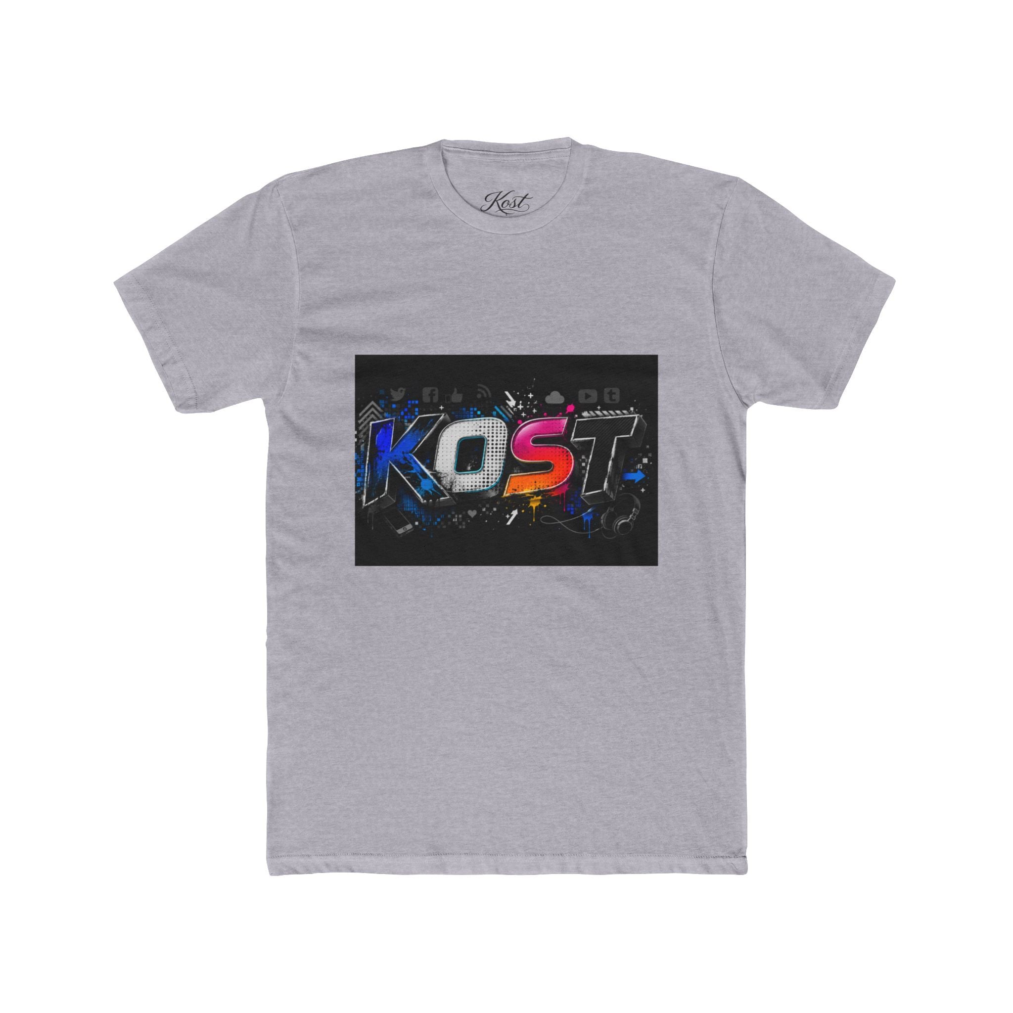 KOST Graphic Tee — Retro Neon Gaming Logo T‑Shirt