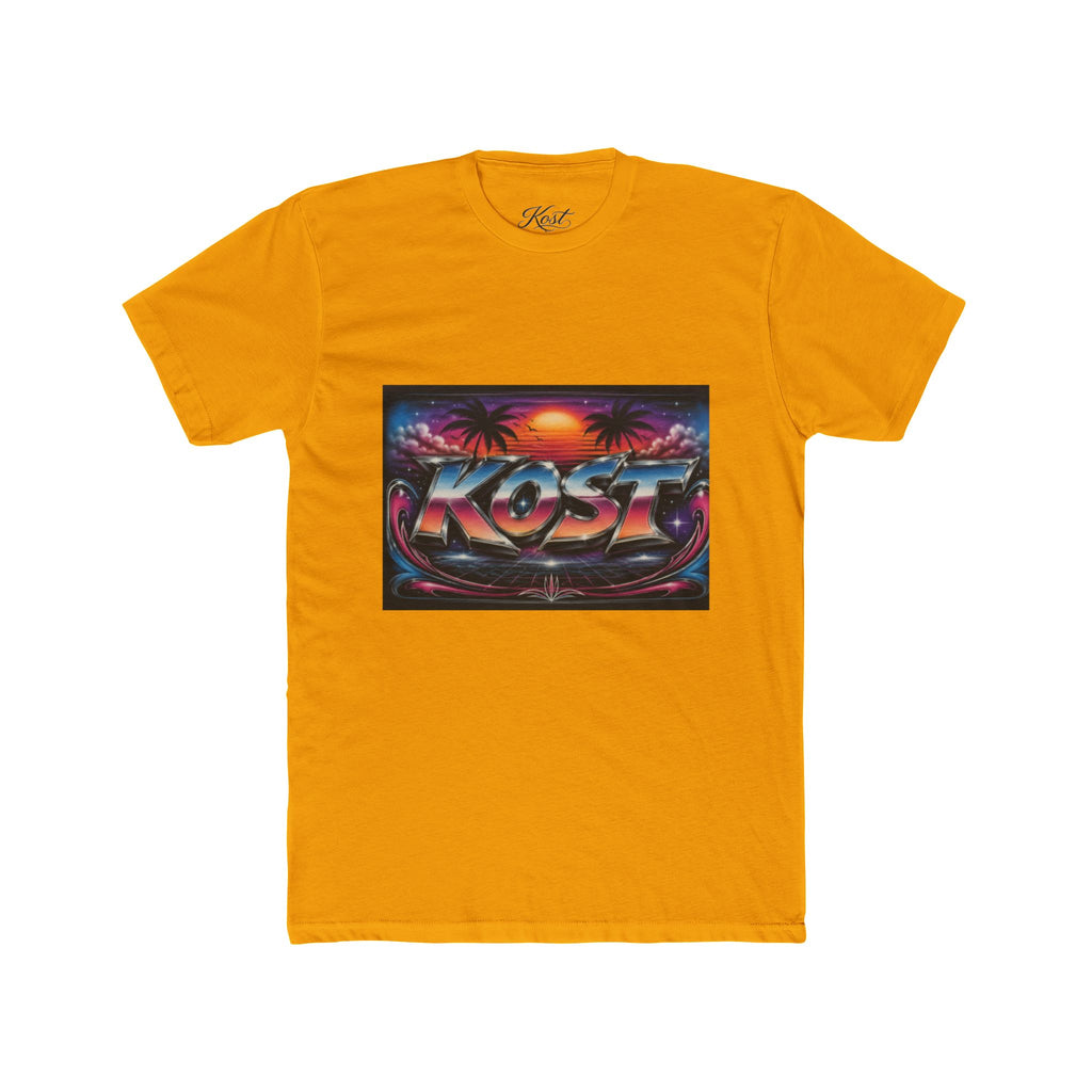 KOST Retro Sunset Tee — 80s Vaporwave Beach Graphic T-Shirt