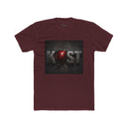 KOST Logo T-Shirt — Distressed Metallic Text with Red Orb Graphic