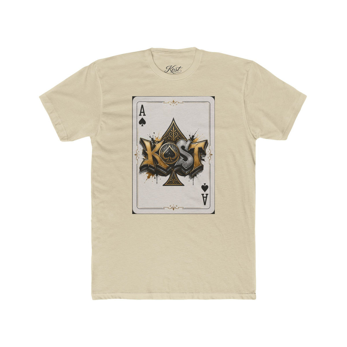 Ace of Spades Graphic Tee — Gold Foil Playing Card Design