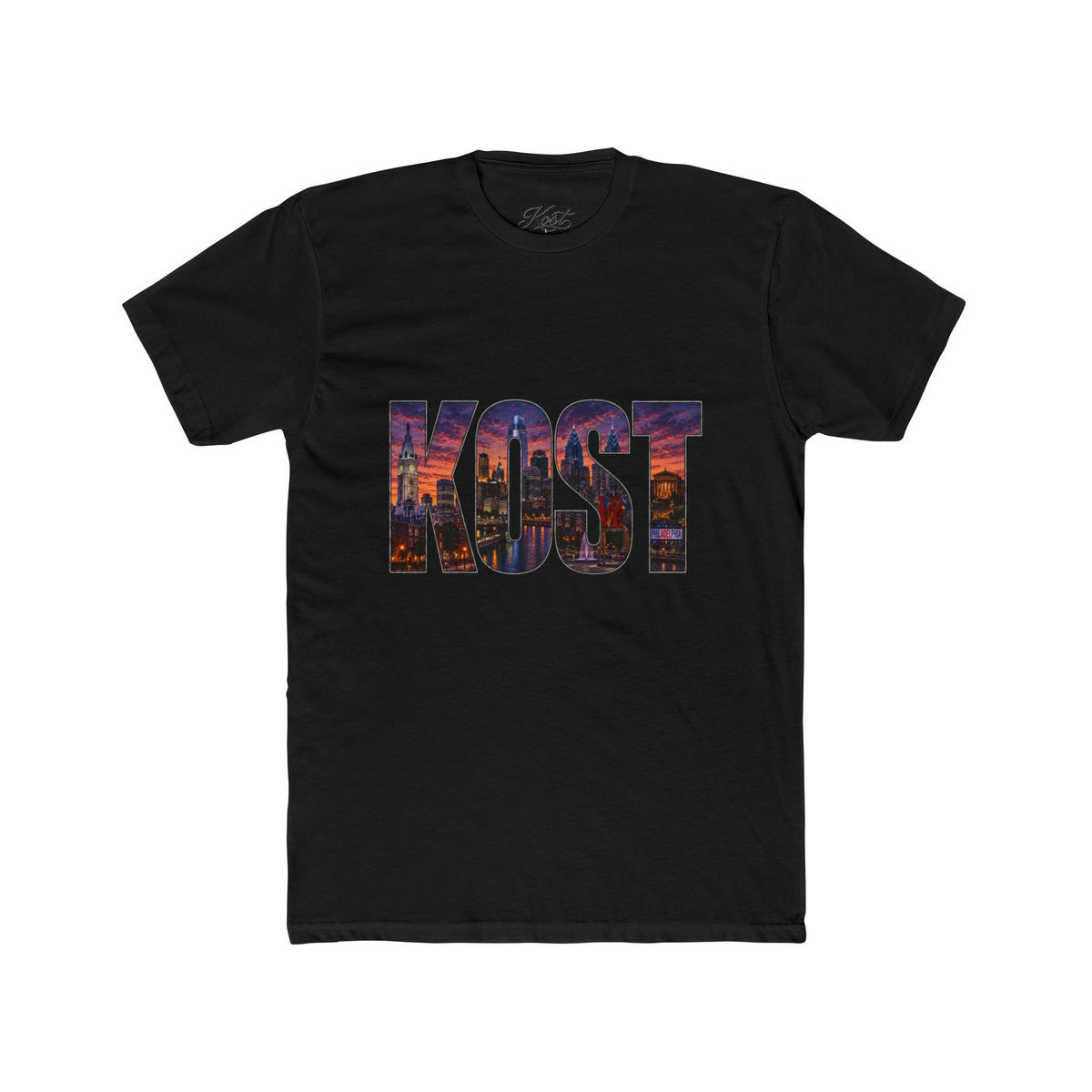 KOST Cityscape Graphic Tee — Urban Skyline Lettering Cotton T‑Shirt