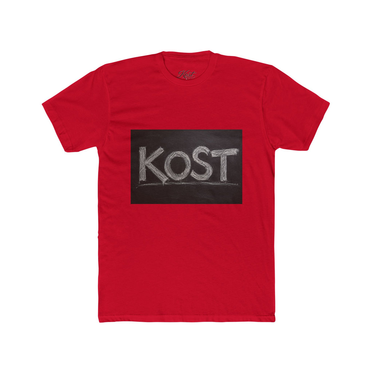 KOST Chalkboard Logo Tee — Vintage Chalk Graphic Cotton T‑Shirt