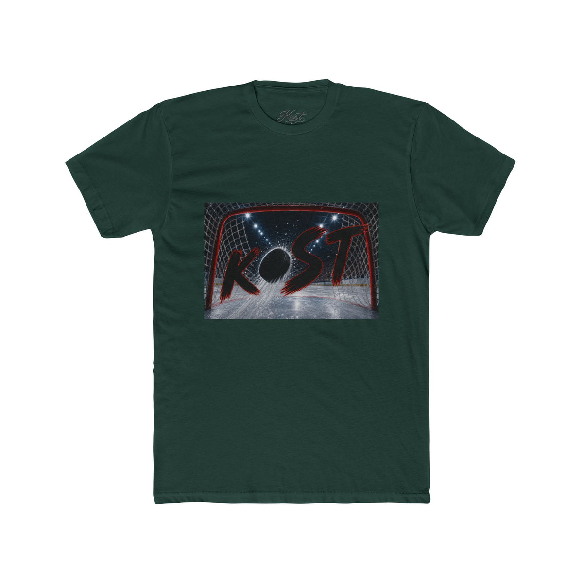 Retro Hockey Rink Graphic Tee — 'KO' Puck Design