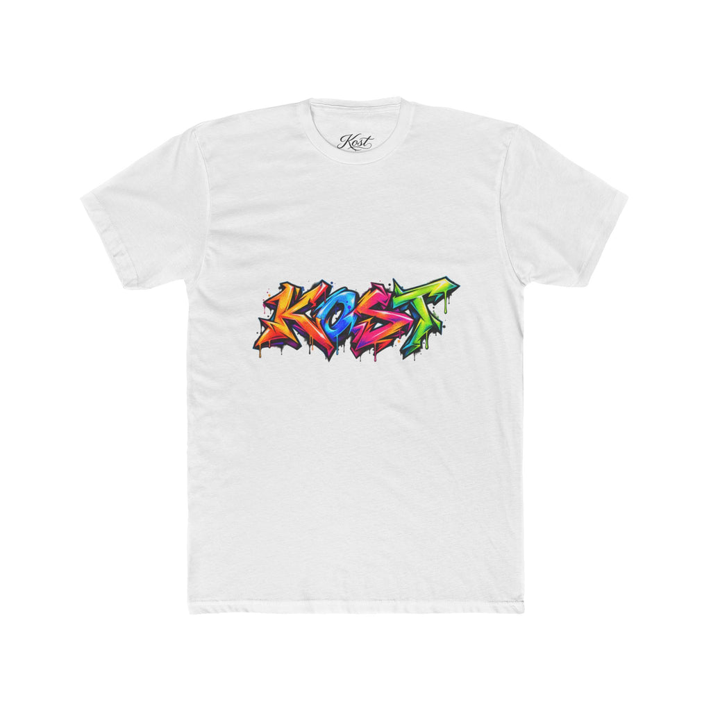 Graffiti 'Kost' Tee – Colorful Street Art Crew Neck T-Shirt