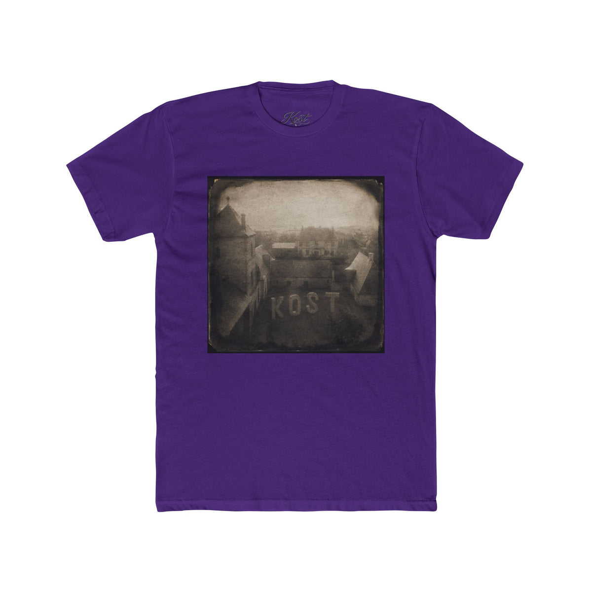 Vintage Road Photo Tee — 'KOST' Distressed Square Print